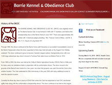 Tablet Screenshot of barriekennelclub.com